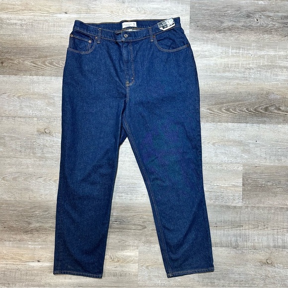 Abercrombie & Fitch The 90s Straight Ultra High Rise jeans Curve Love 34/18R - Picture 4 of 10
